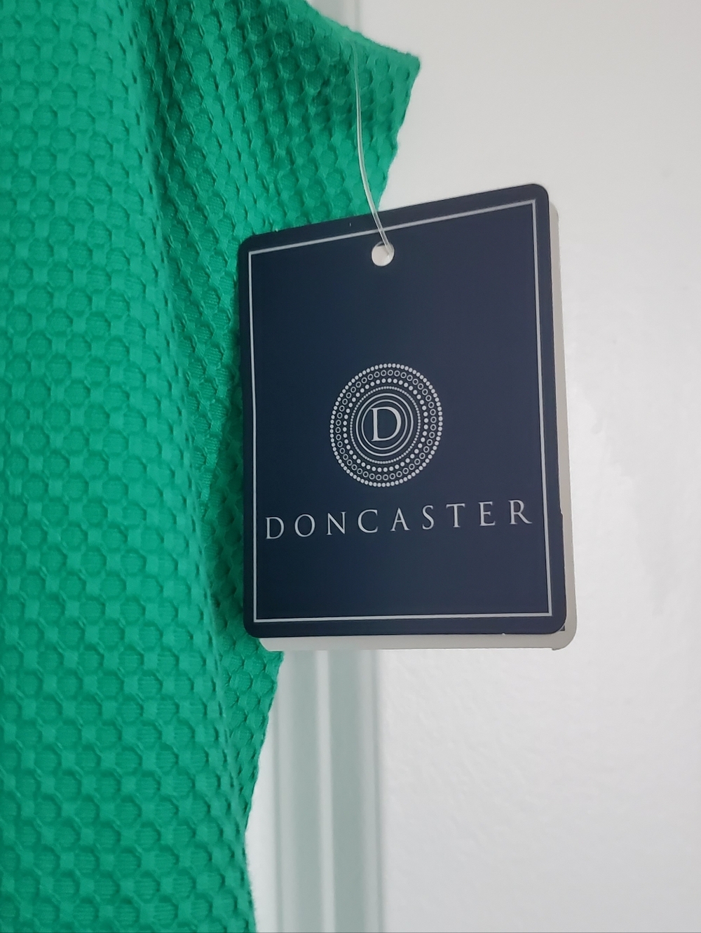 Doncaster Green Midi Dress with White Lace Collar. Beautiful Texture. Sz 16 NWT - Picture 4 of 5